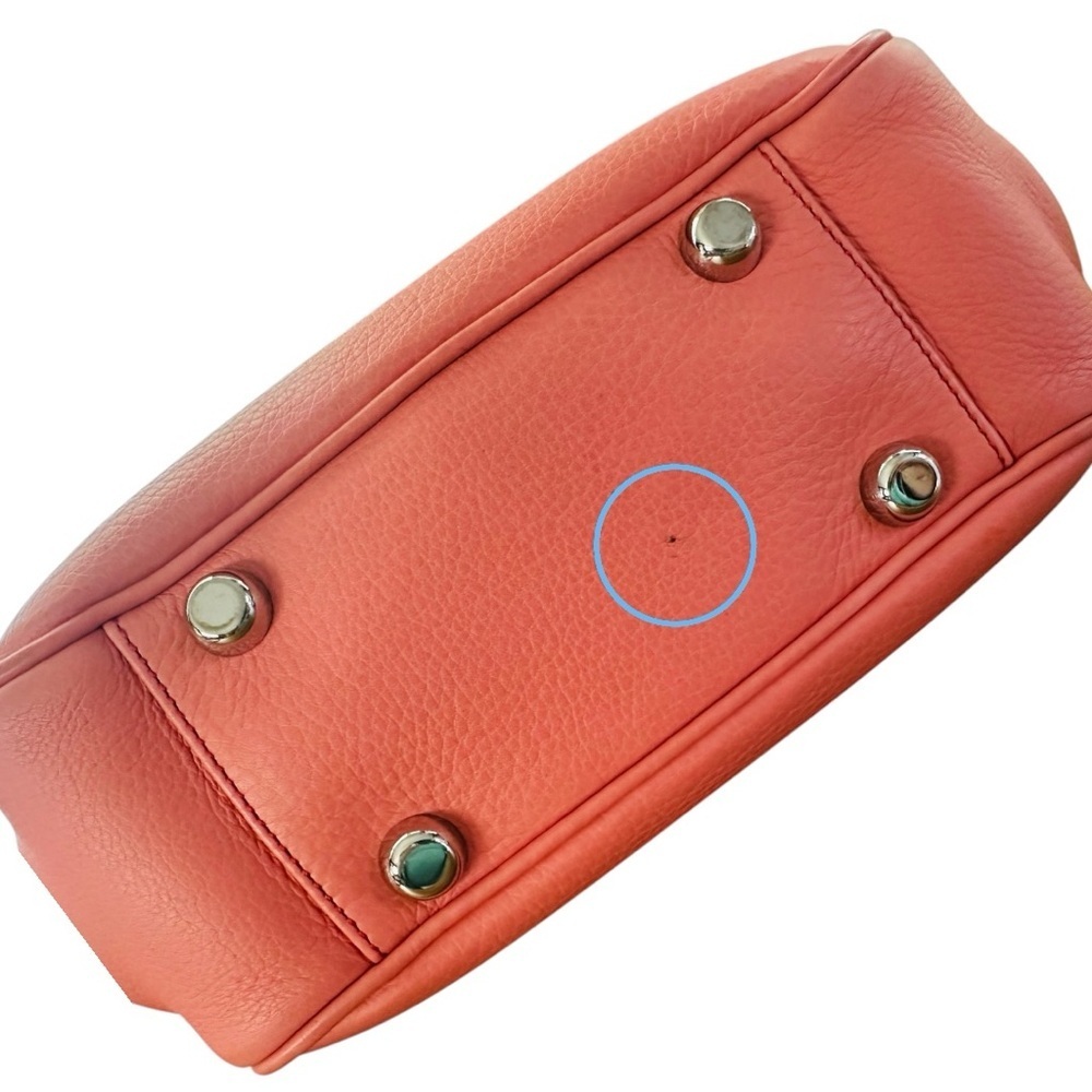 Marc Jacobs Classic Coral Pebbled Leather Kiss-Lock Frame Bag with Chain Strap - Picture 8 of 11